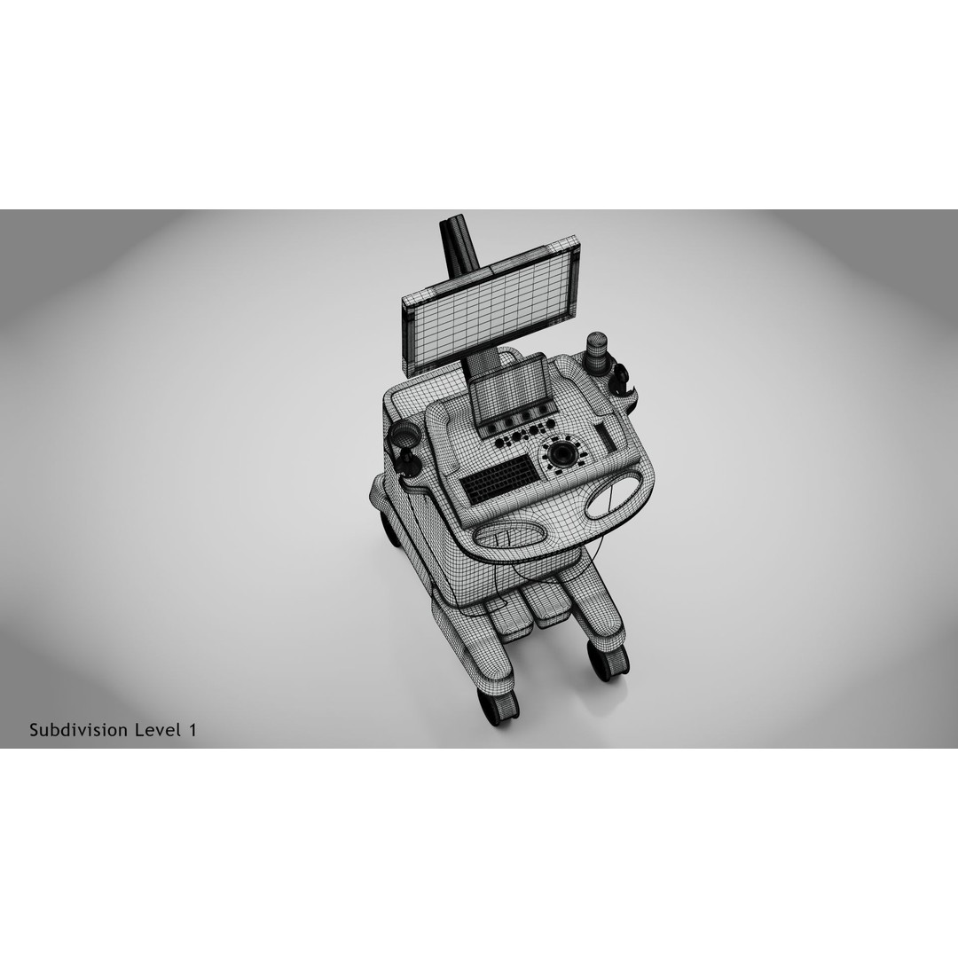 Sonography Scanner 3D Model – High Poly Medical Equipment, FBX