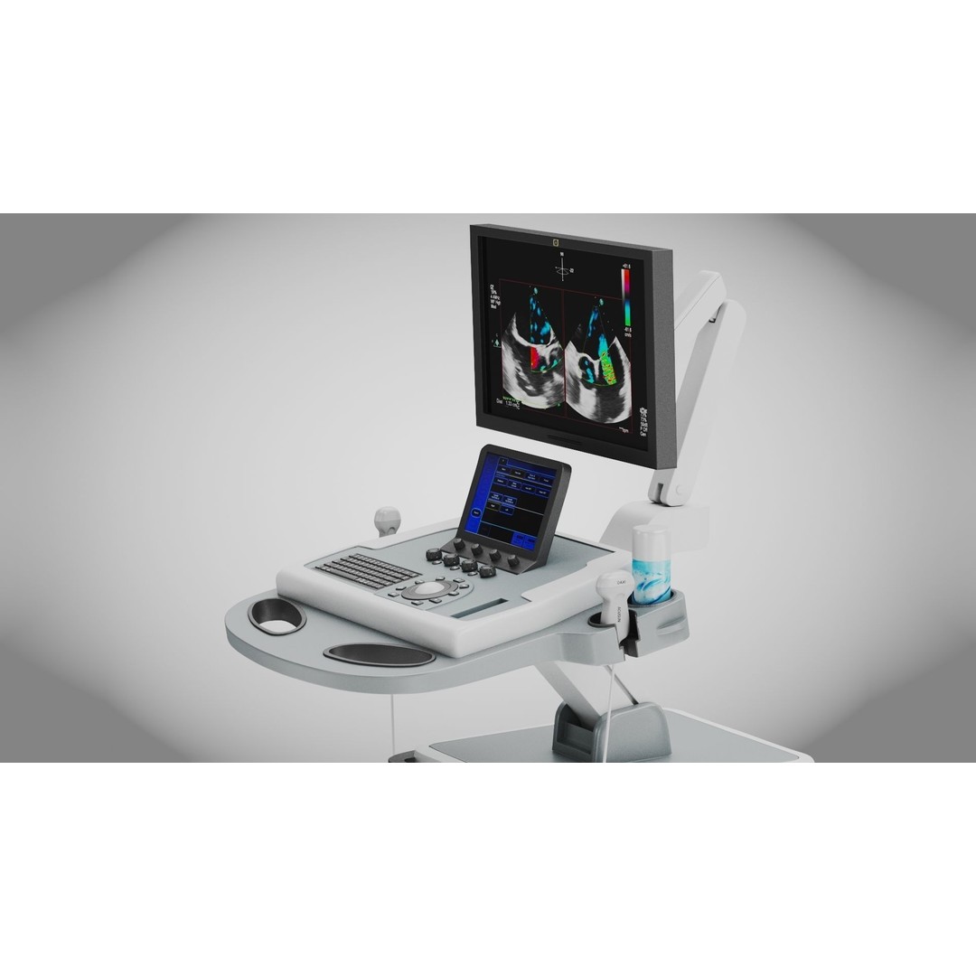 Sonography Scanner 3D Model – High Poly Medical Equipment, FBX - View 13