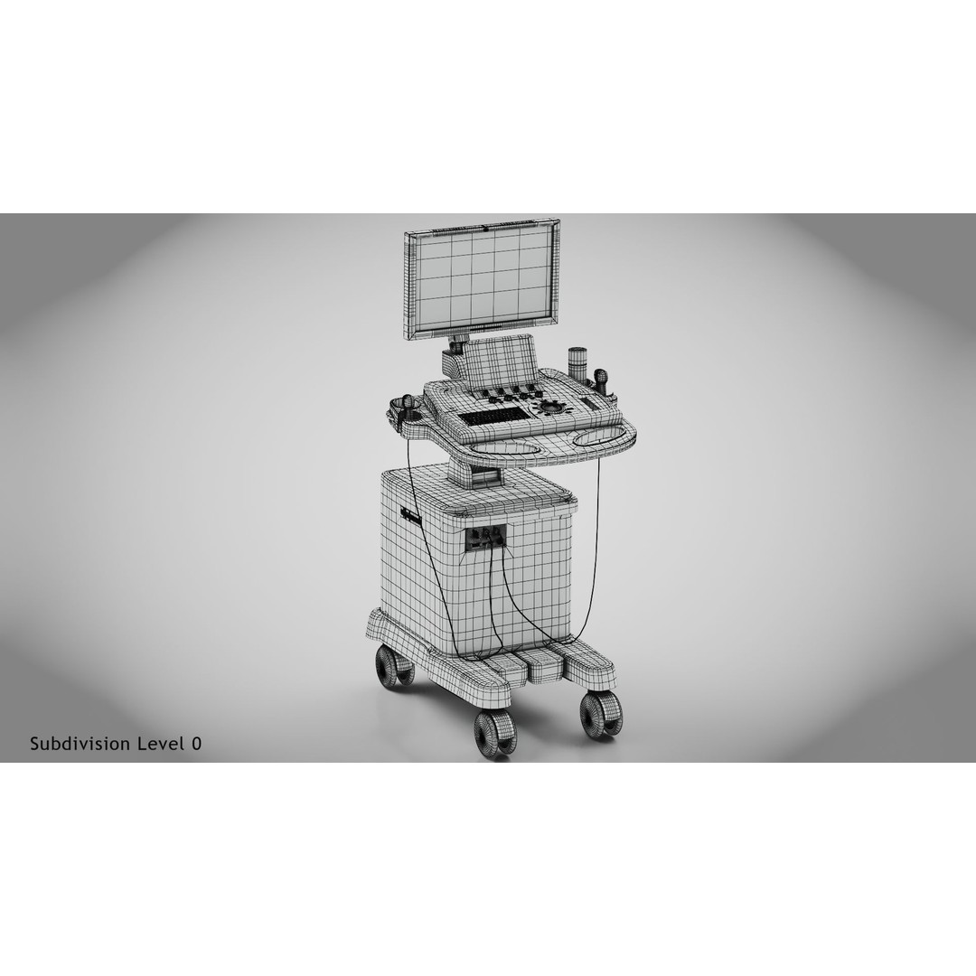 Sonography Scanner 3D Model – High Poly Medical Equipment, FBX - View 19