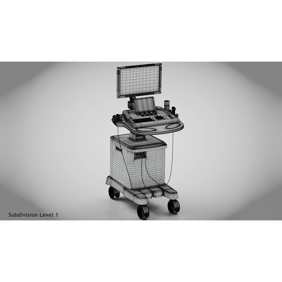 Sonography Scanner 3D Model – High Poly Medical Equipment, FBX - View 20