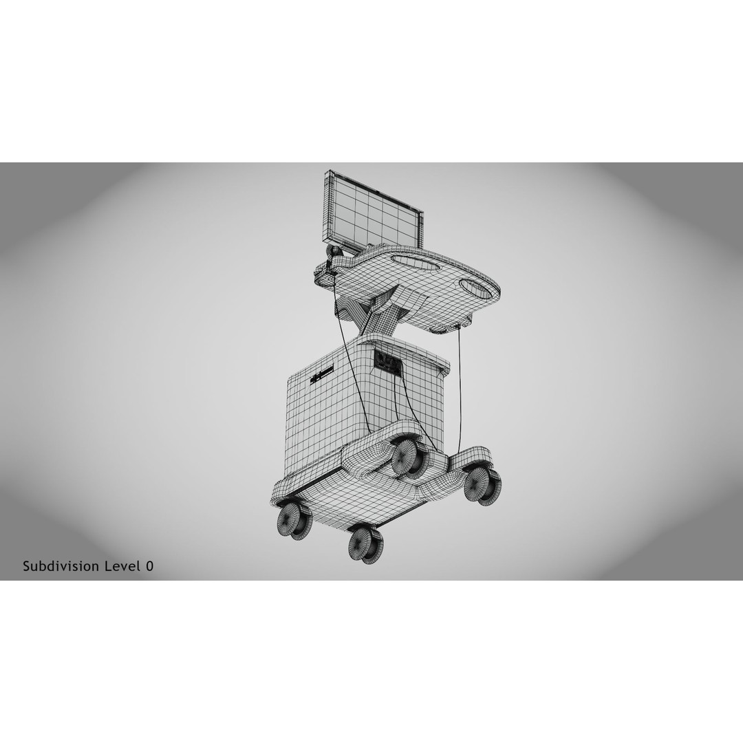 Sonography Scanner 3D Model – High Poly Medical Equipment, FBX - View 21