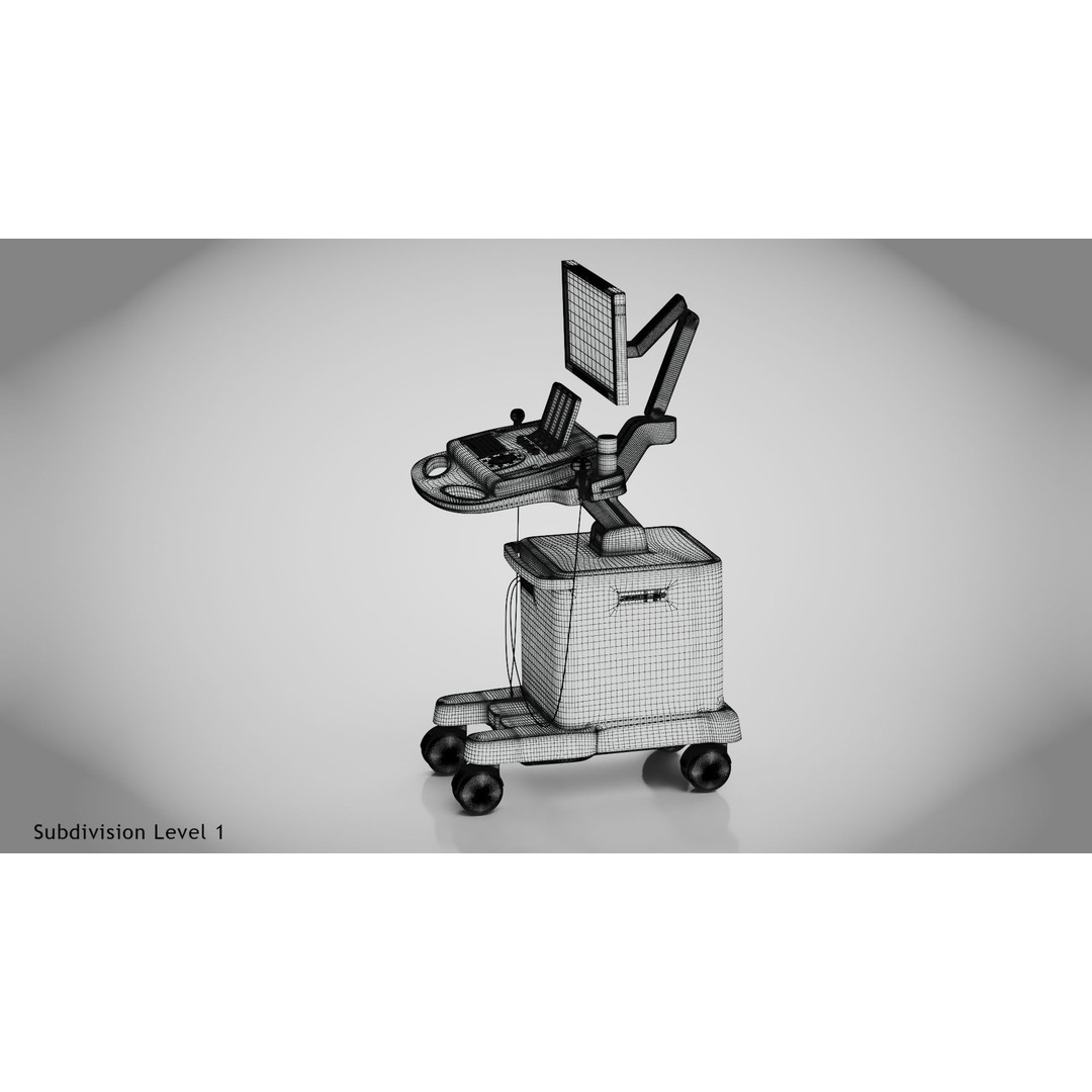 Sonography Scanner 3D Model – High Poly Medical Equipment, FBX - View 24