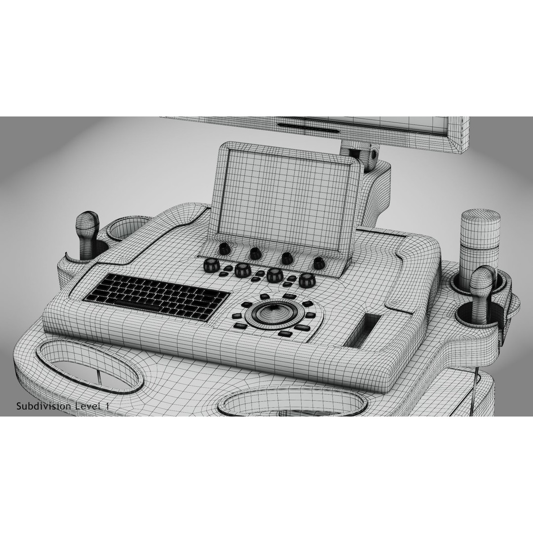 Sonography Scanner 3D Model – High Poly Medical Equipment, FBX - View 27