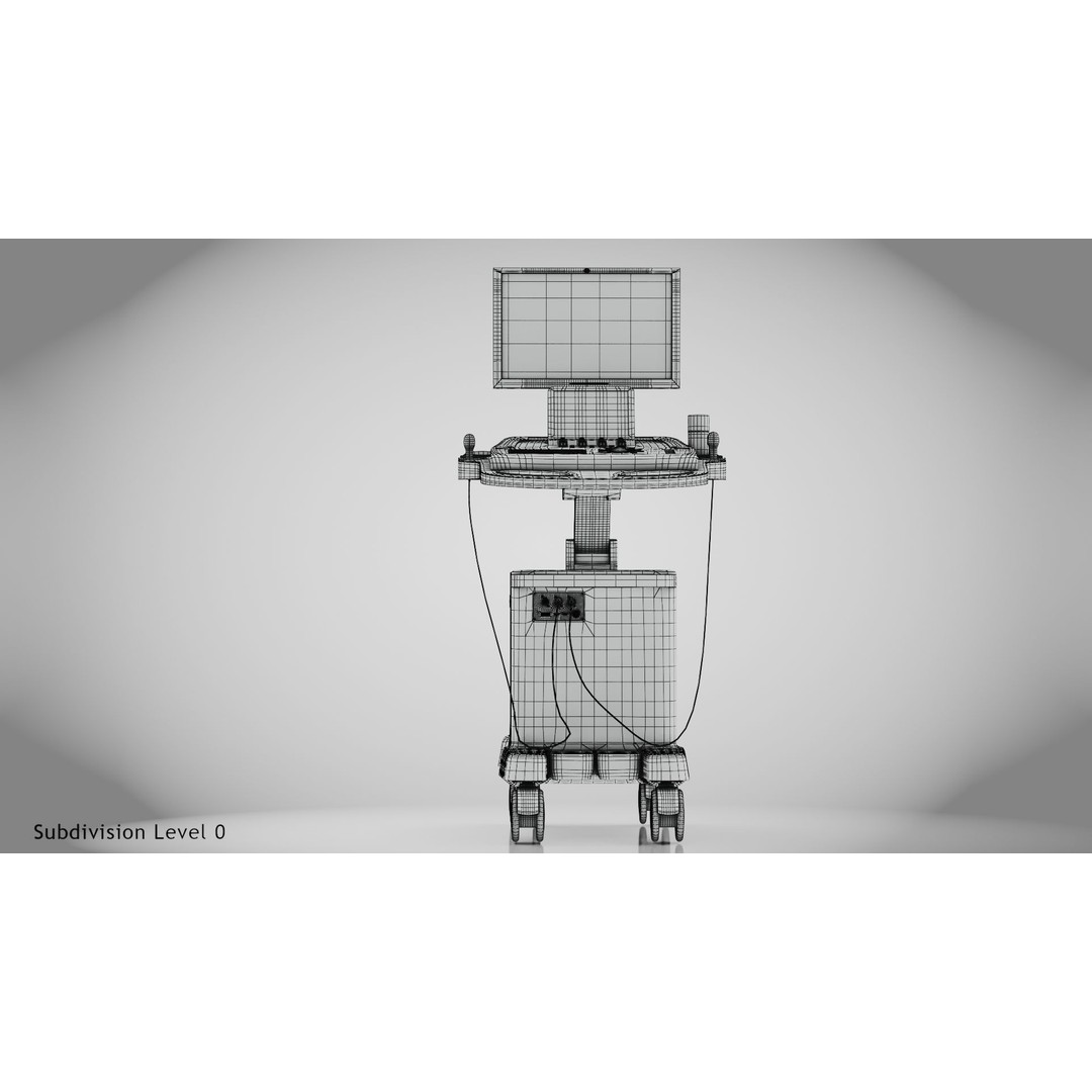 Sonography Scanner 3D Model – High Poly Medical Equipment, FBX - View 28
