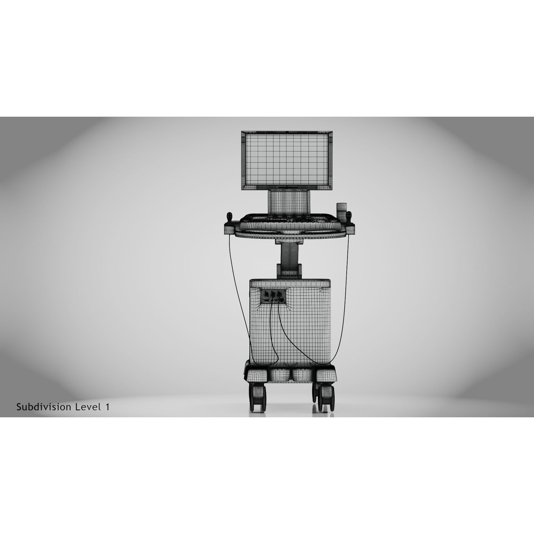 Sonography Scanner 3D Model – High Poly Medical Equipment, FBX - View 29