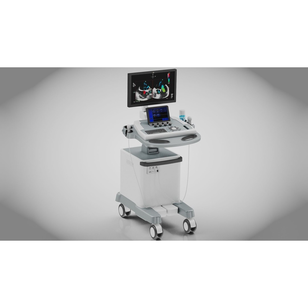 Sonography Scanner 3D Model – High Poly Medical Equipment, FBX - View 3