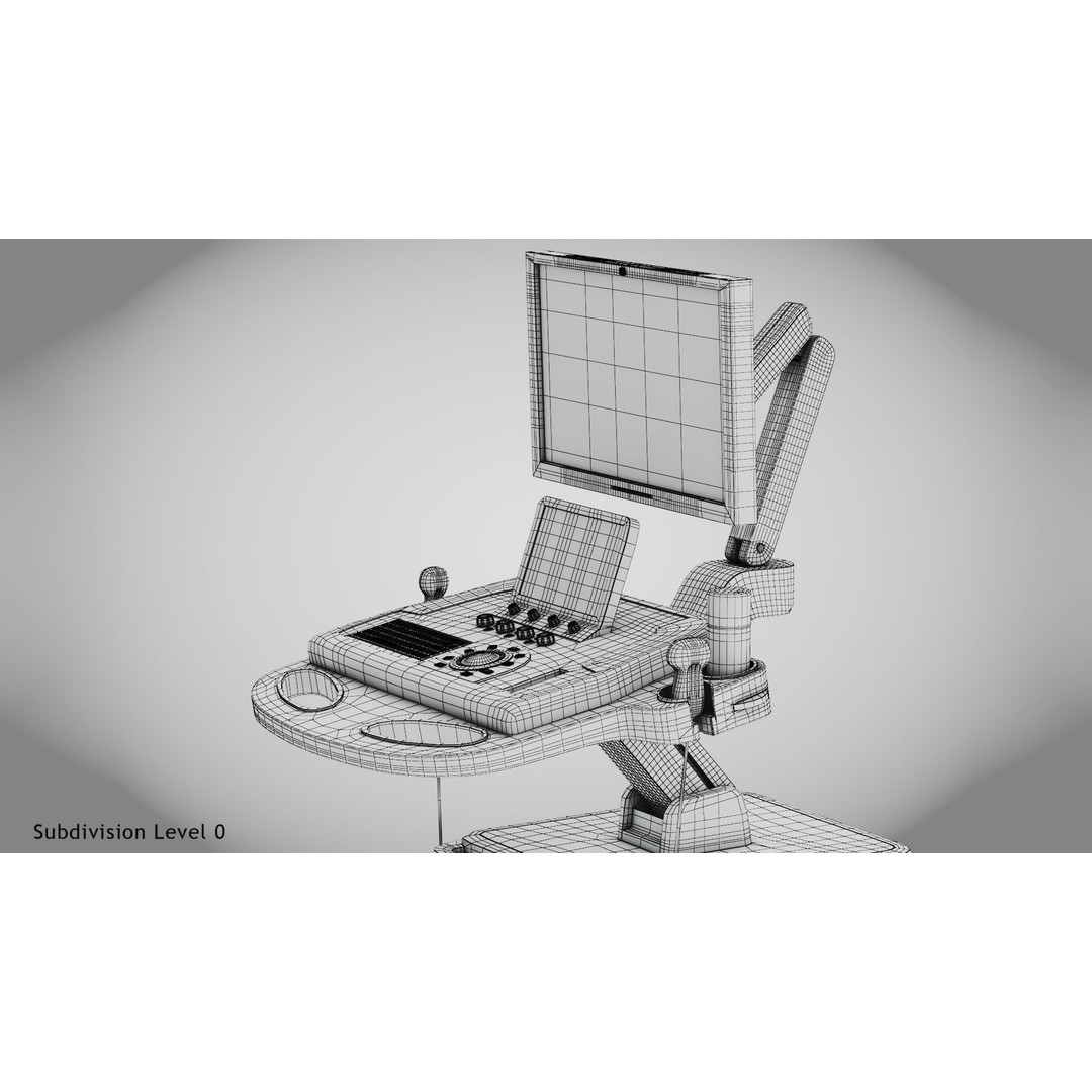 Sonography Scanner 3D Model – High Poly Medical Equipment, FBX - View 30