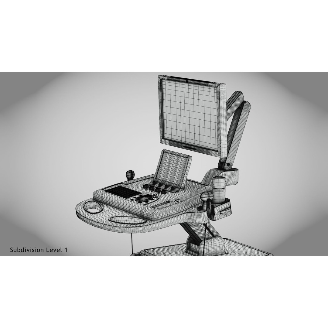 Sonography Scanner 3D Model – High Poly Medical Equipment, FBX - View 31