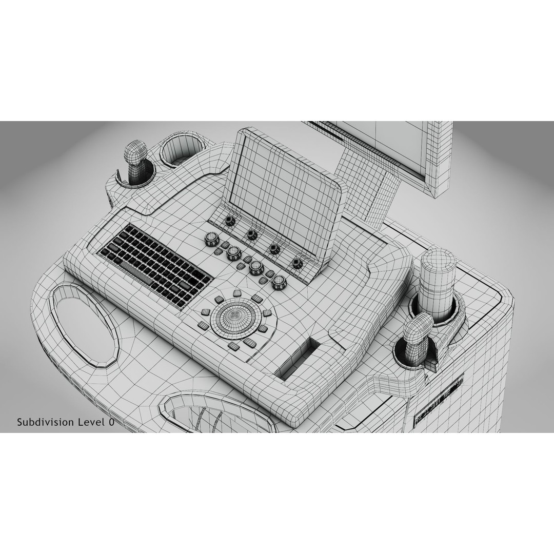 Sonography Scanner 3D Model – High Poly Medical Equipment, FBX - View 32
