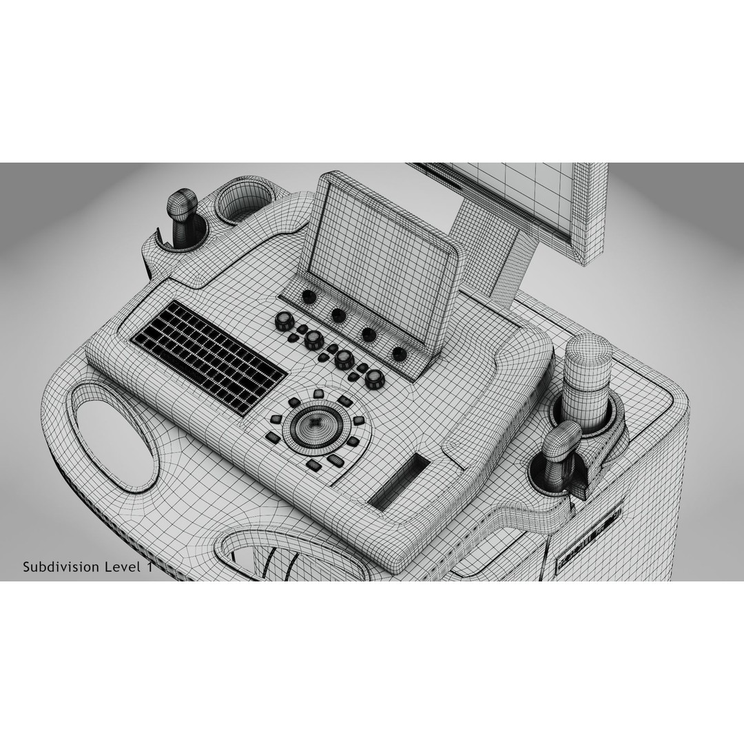 Sonography Scanner 3D Model – High Poly Medical Equipment, FBX - View 33