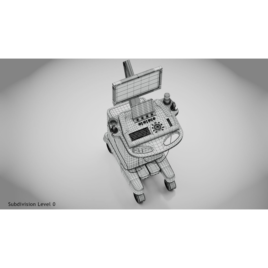 Sonography Scanner 3D Model – High Poly Medical Equipment, FBX - View 35