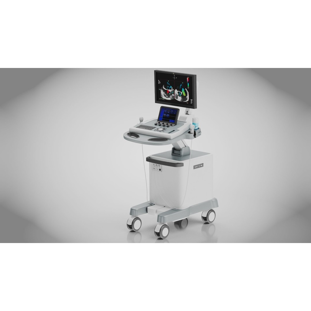 Sonography Scanner 3D Model – High Poly Medical Equipment, FBX - View 4