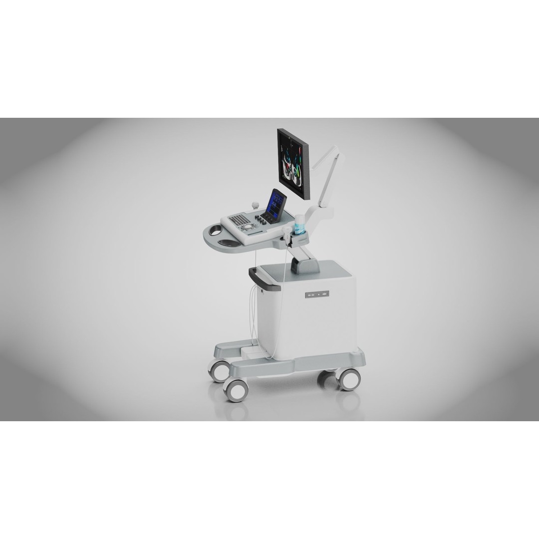 Sonography Scanner 3D Model – High Poly Medical Equipment, FBX - View 6