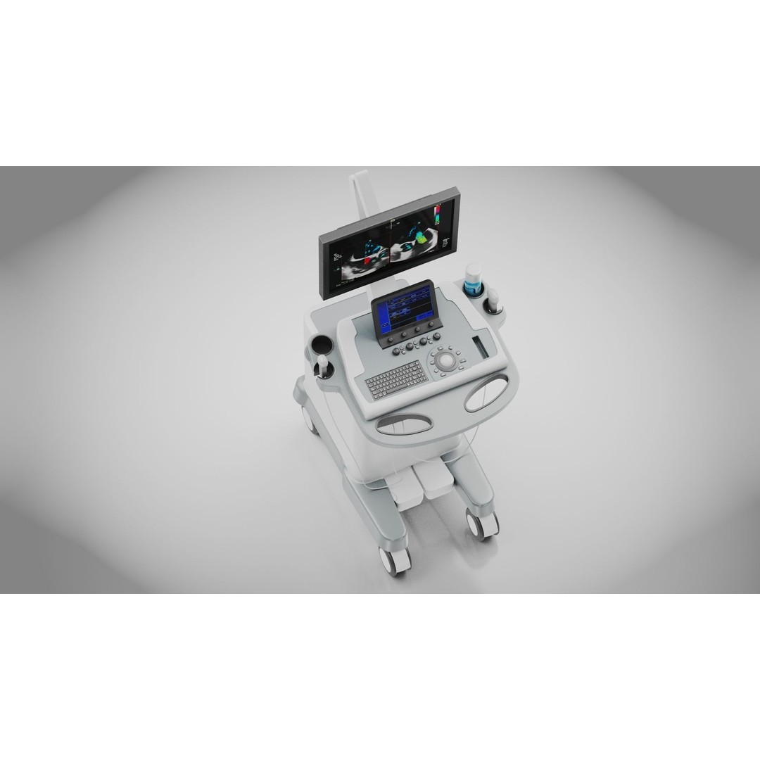Sonography Scanner 3D Model – High Poly Medical Equipment, FBX - View 9