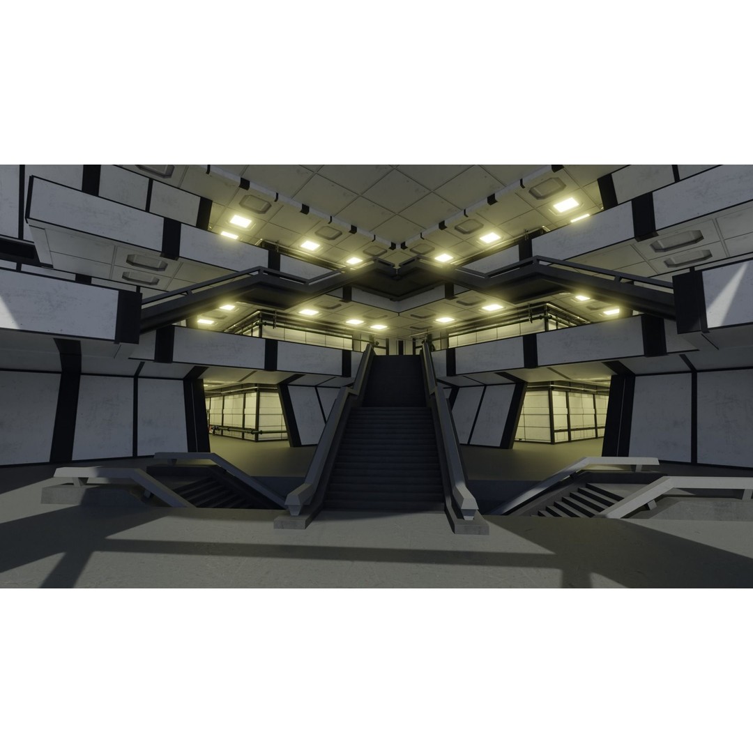 Laboratory 3D Model – Low Poly Architectural Interior with PBR Textures - View 12