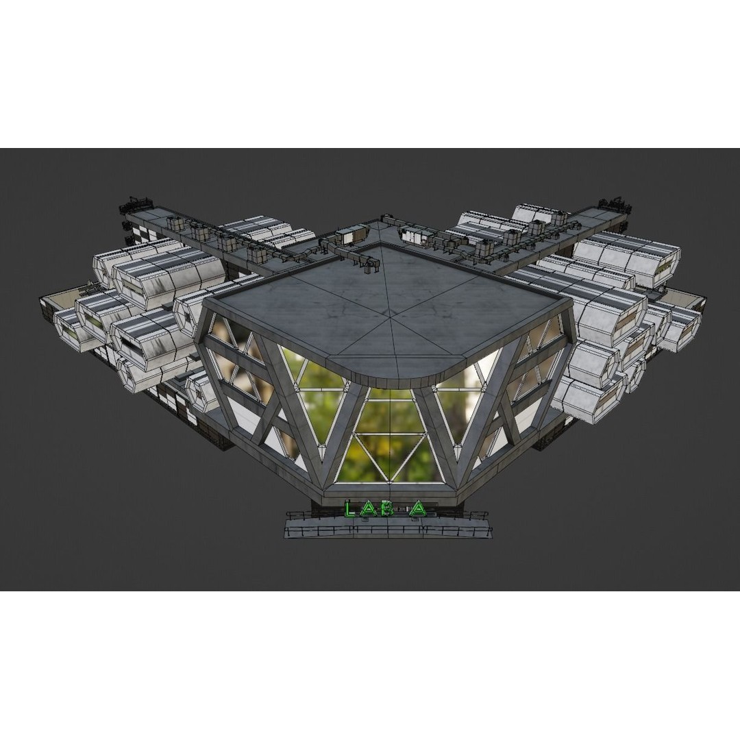 Laboratory 3D Model – Low Poly Architectural Interior with PBR Textures - View 19