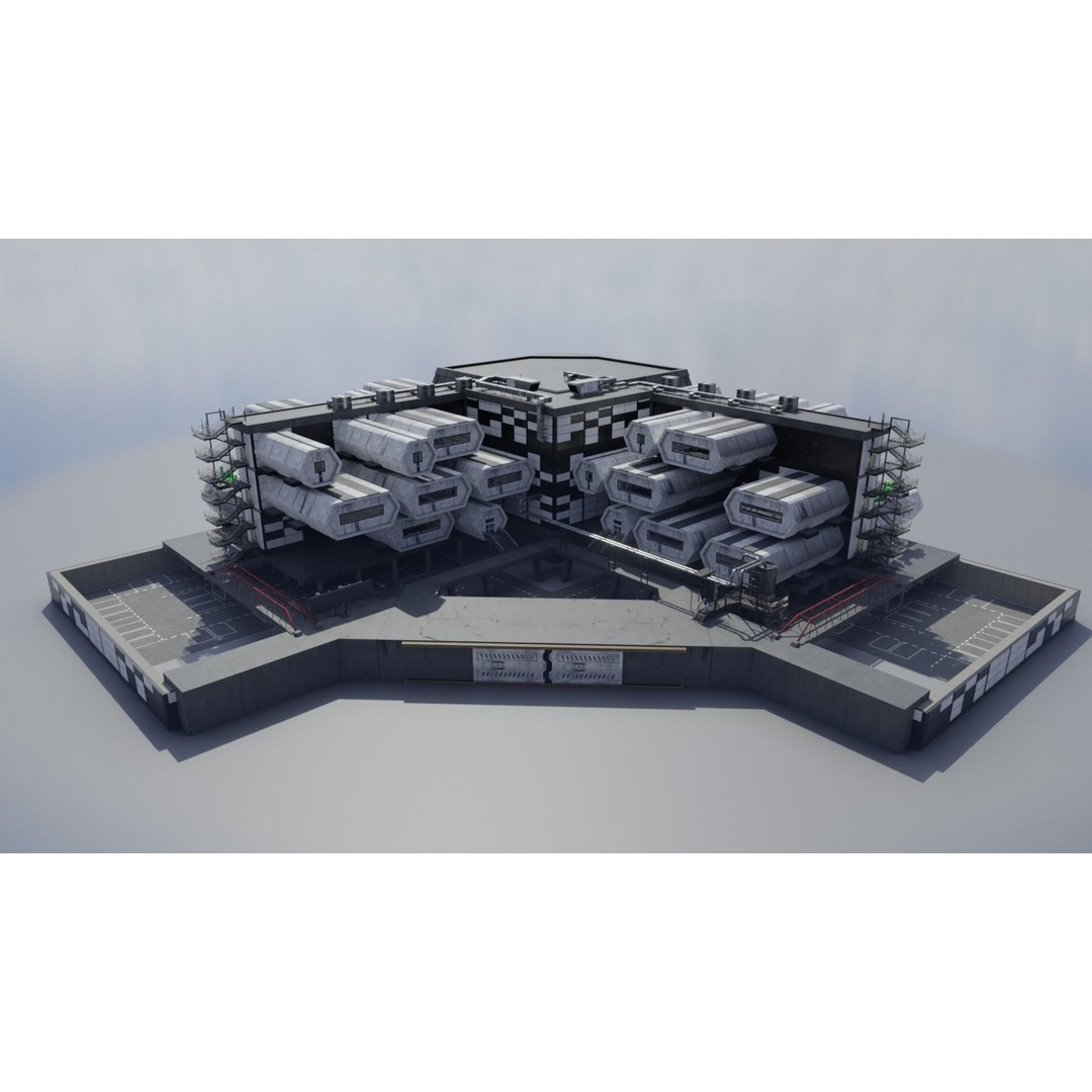 Laboratory 3D Model – Low Poly Architectural Interior with PBR Textures - View 4