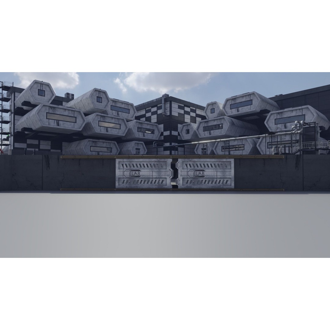 Laboratory 3D Model – Low Poly Architectural Interior with PBR Textures - View 8