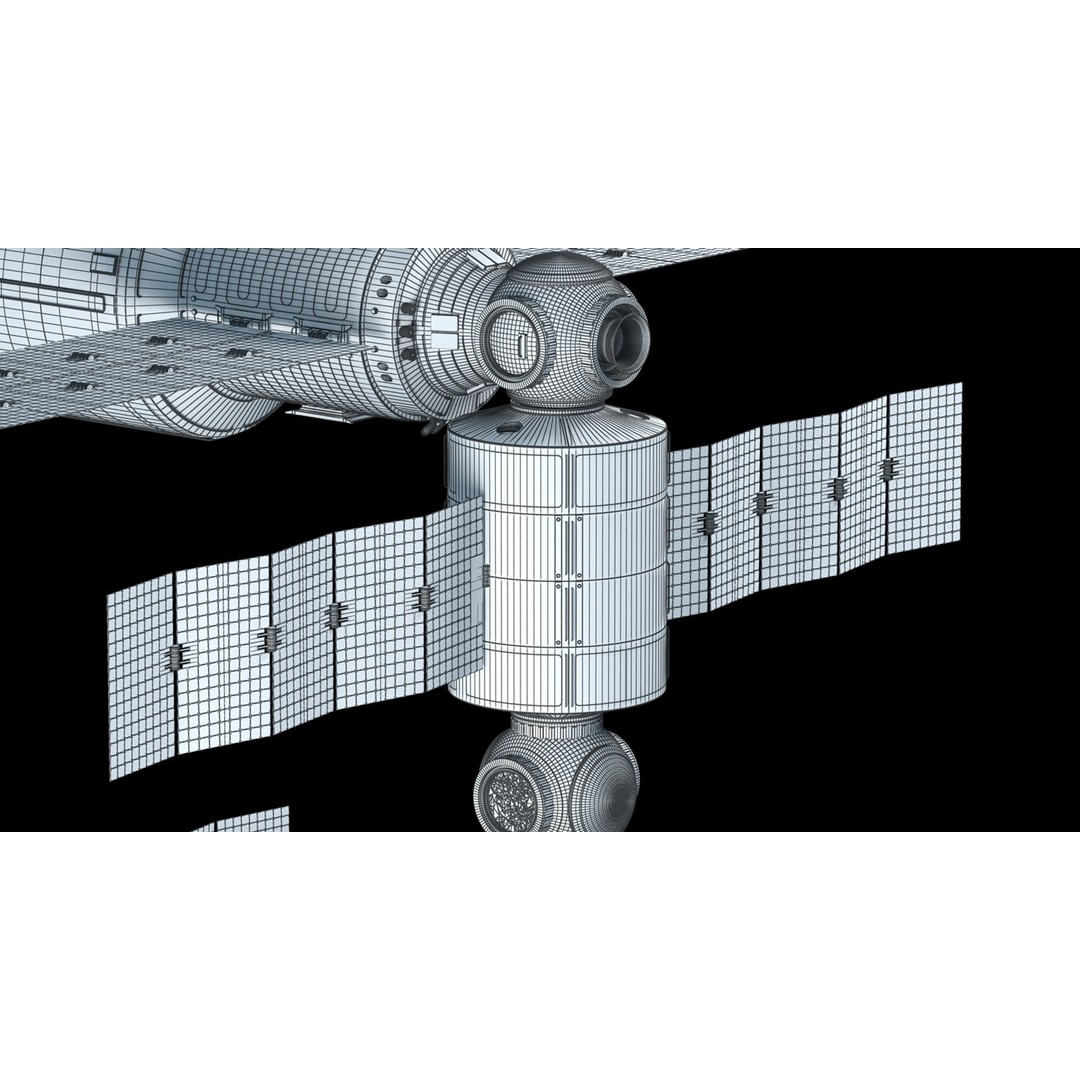 Modular Space Station 3D Model – High Res Game Asset, FBX, OBJ - View 14