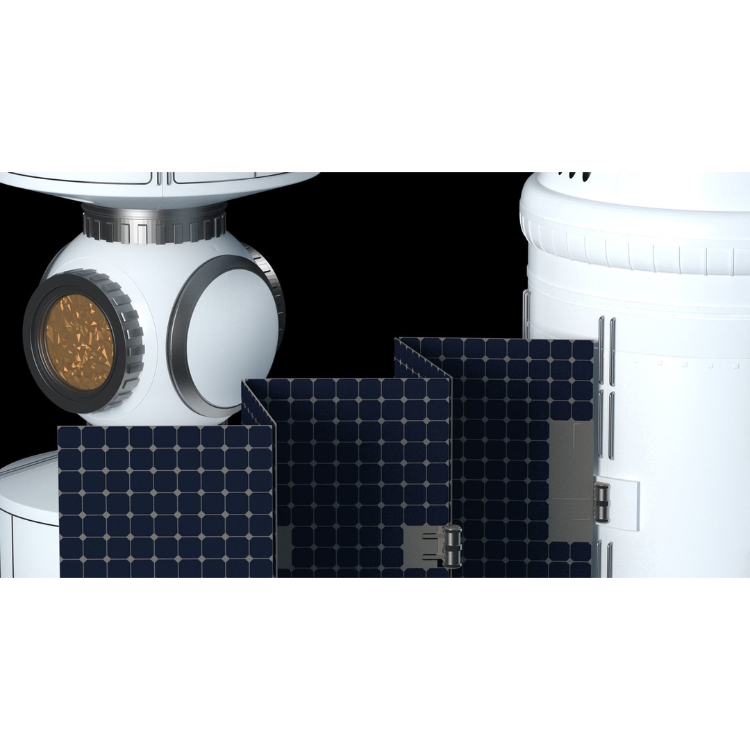 Modular Space Station 3D Model – High Res Game Asset, FBX, OBJ - View 18