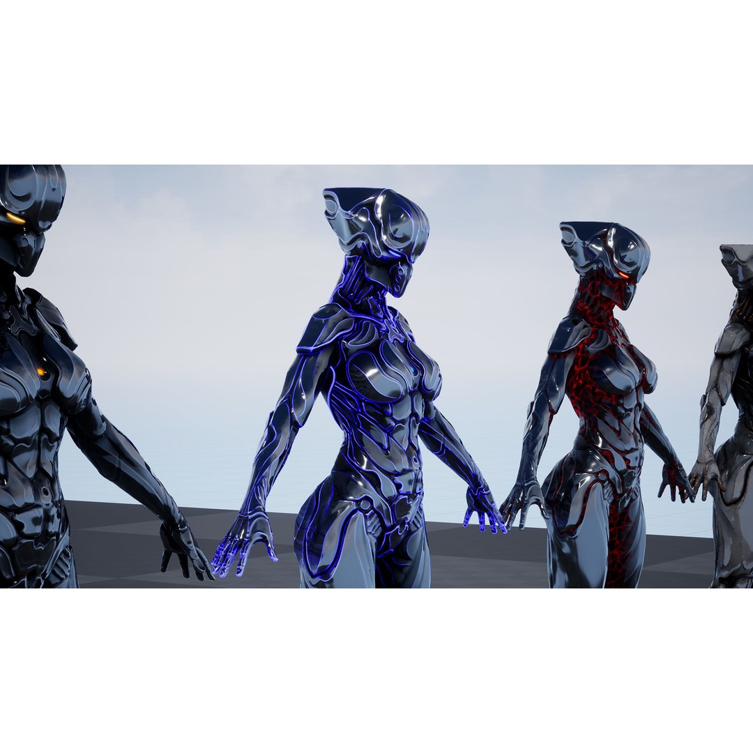 Sci-Fi Robot 3D Model – Low Poly Animated Game Asset, FBX