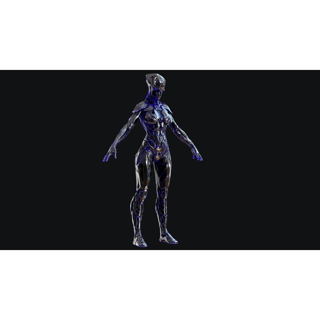 Sci-Fi Robot 3D Model – Low Poly Animated Game Asset, FBX - View 10