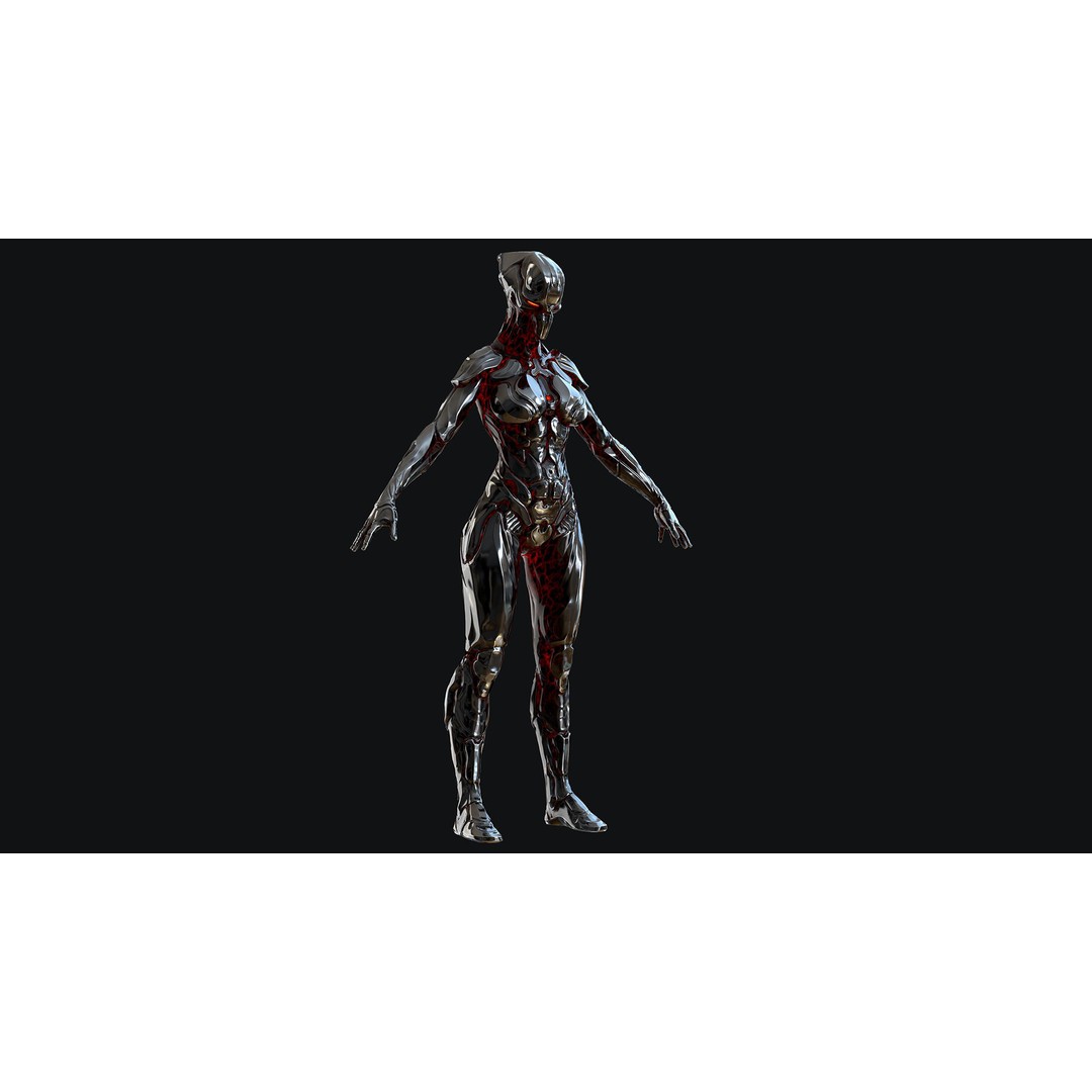 Sci-Fi Robot 3D Model – Low Poly Animated Game Asset, FBX - View 11