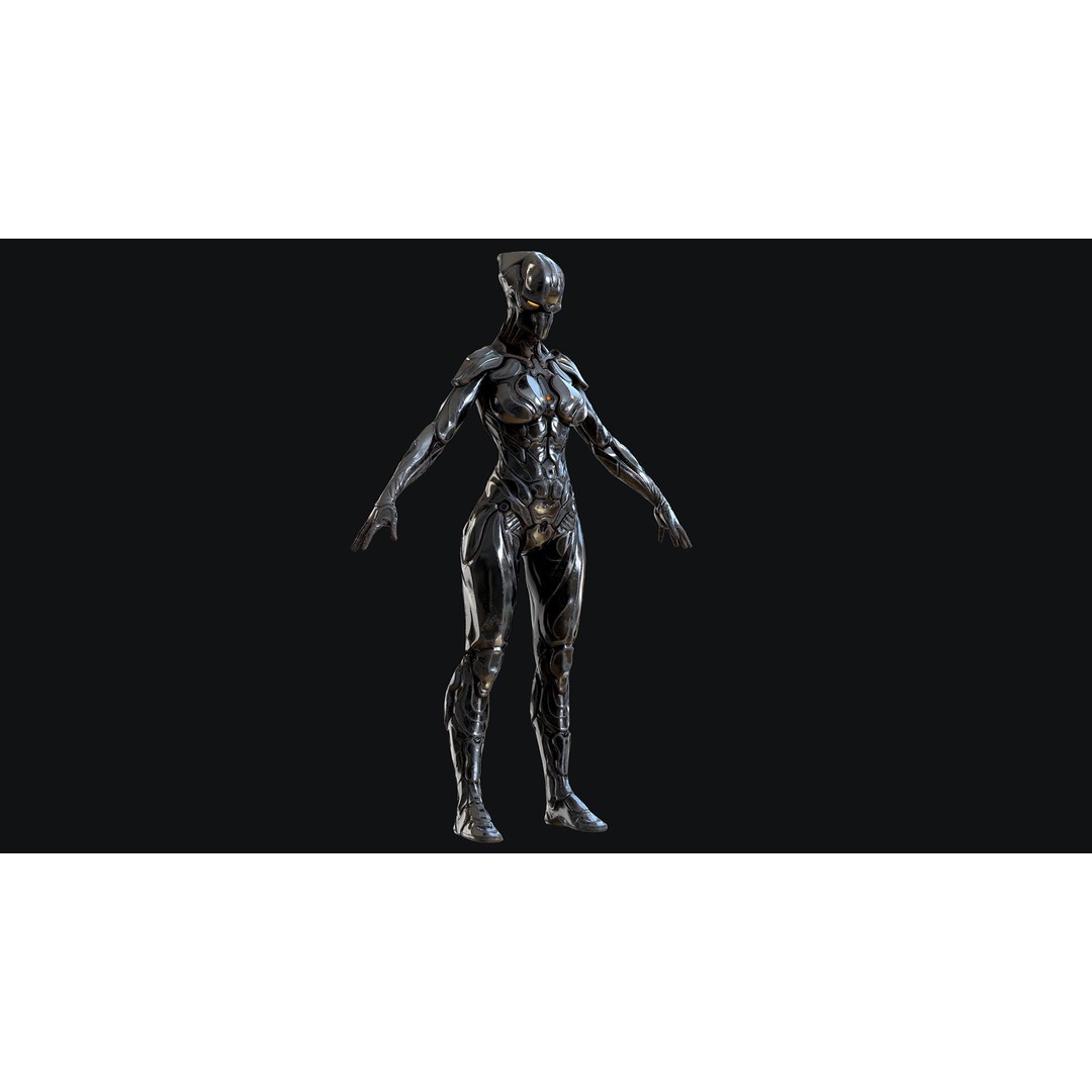 Sci-Fi Robot 3D Model – Low Poly Animated Game Asset, FBX - View 12