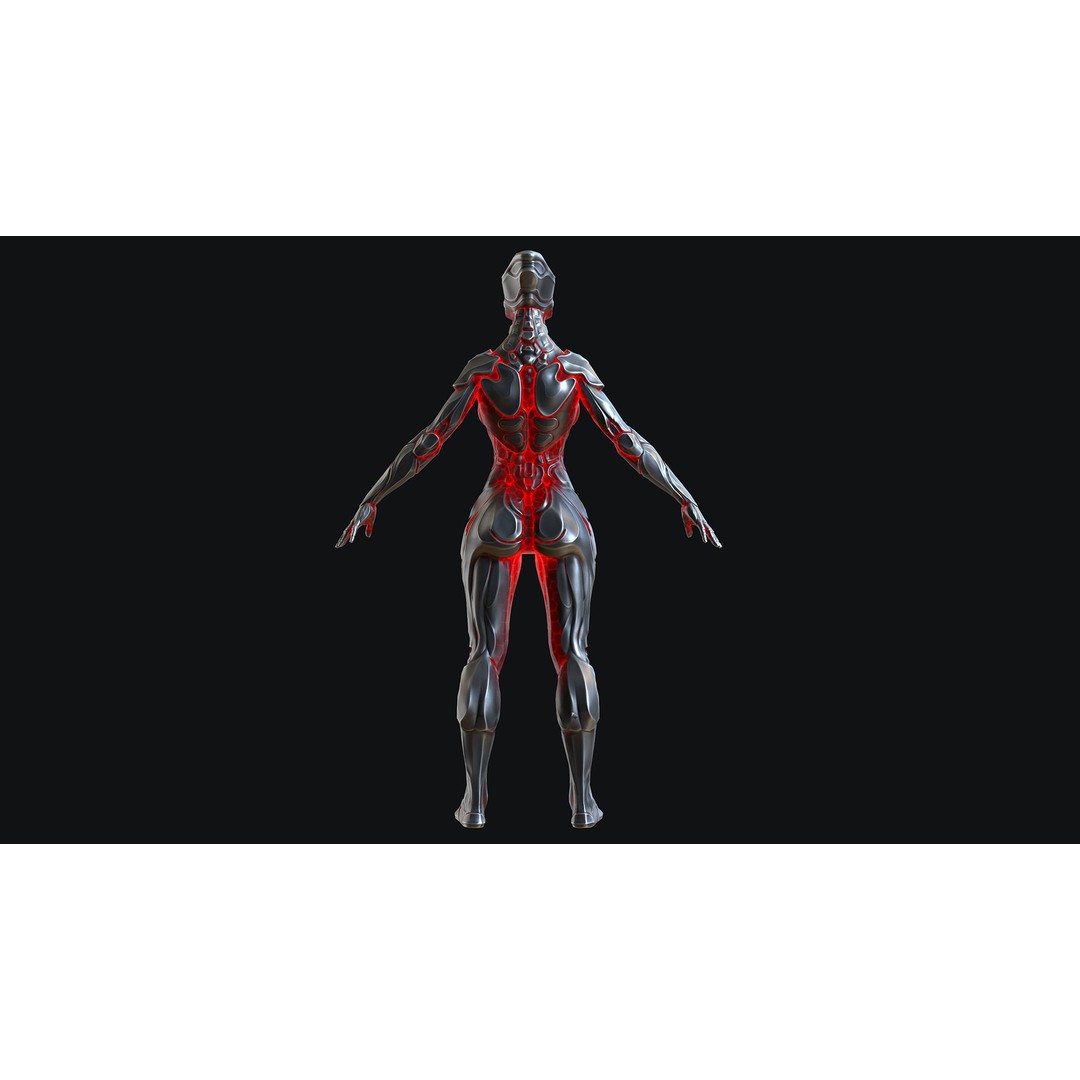 Sci-Fi Robot 3D Model – Low Poly Animated Game Asset, FBX - View 20