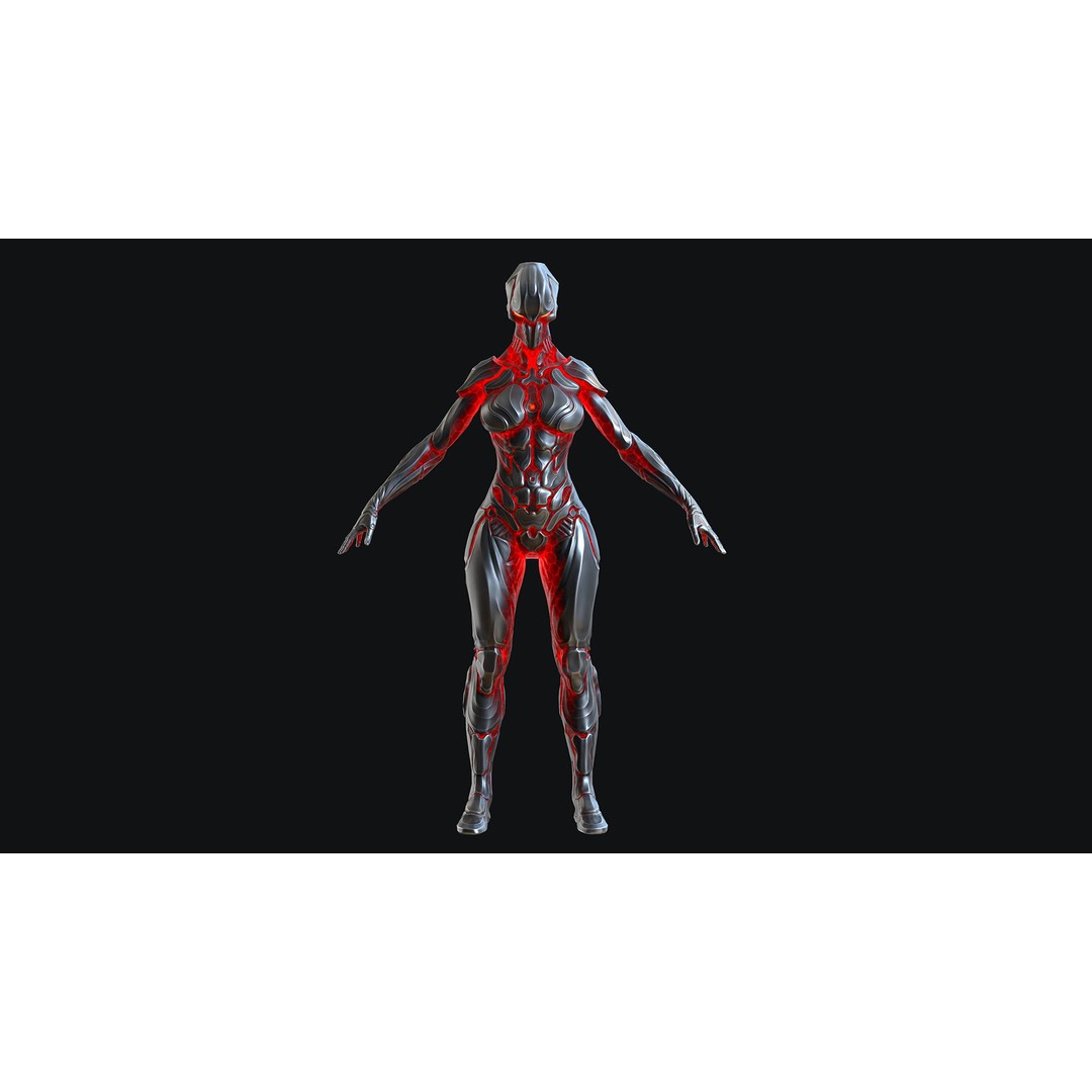 Sci-Fi Robot 3D Model – Low Poly Animated Game Asset, FBX - View 25