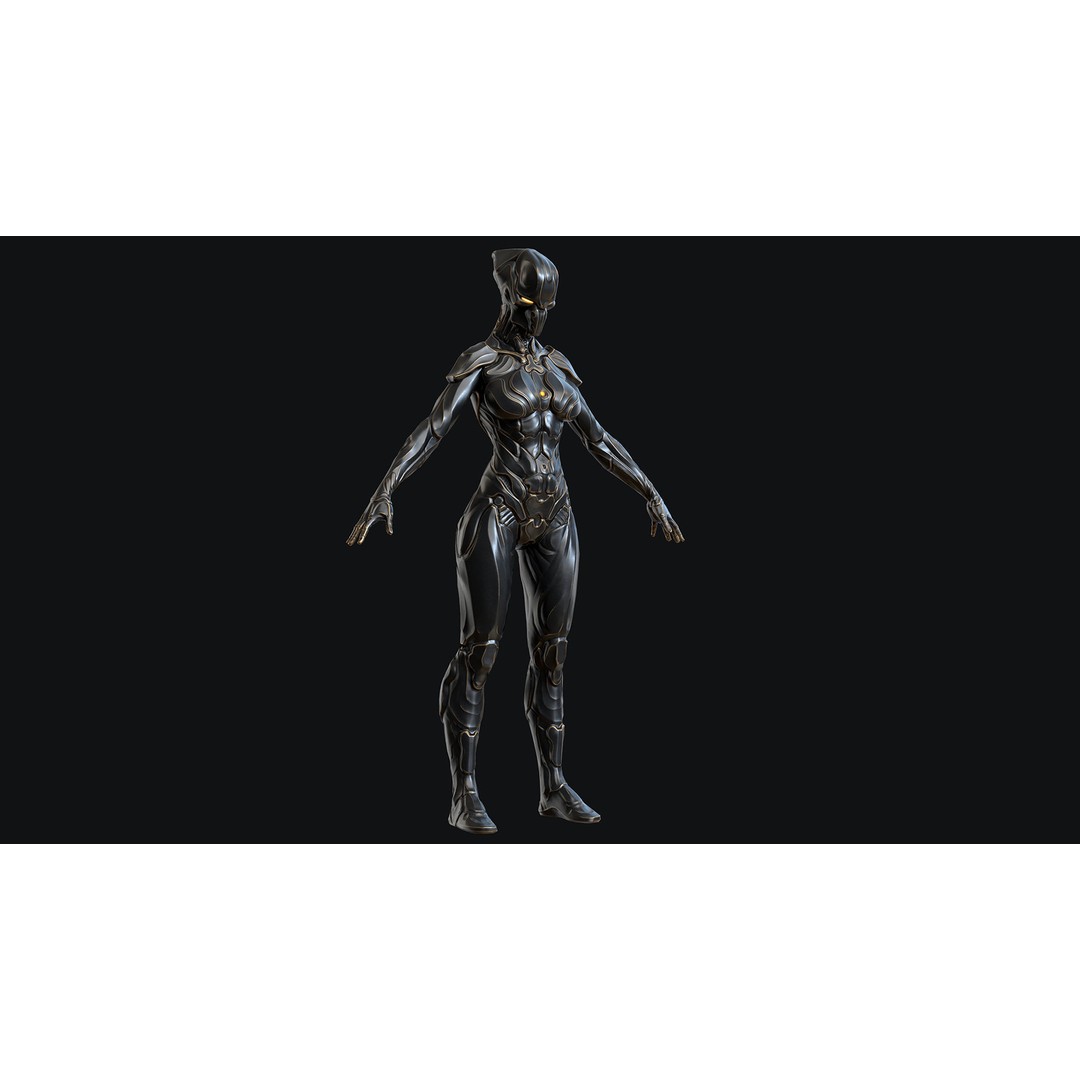 Sci-Fi Robot 3D Model – Low Poly Animated Game Asset, FBX - View 41