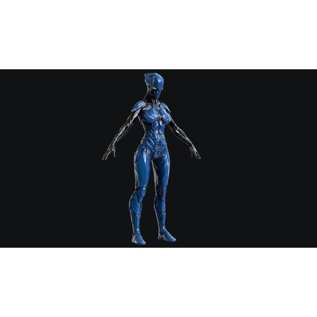 Sci-Fi Robot 3D Model – Low Poly Animated Game Asset, FBX - View 5