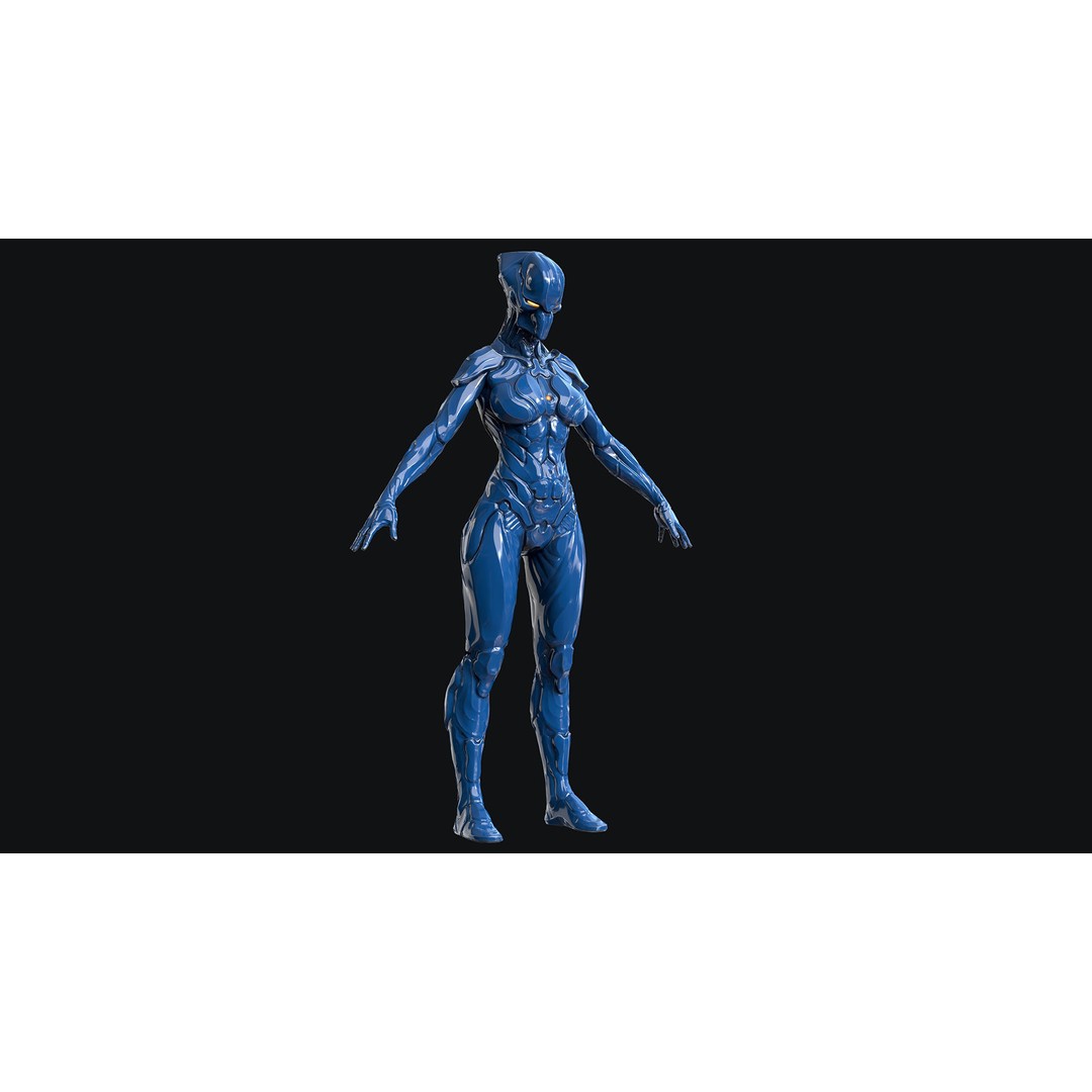 Sci-Fi Robot 3D Model – Low Poly Animated Game Asset, FBX - View 6