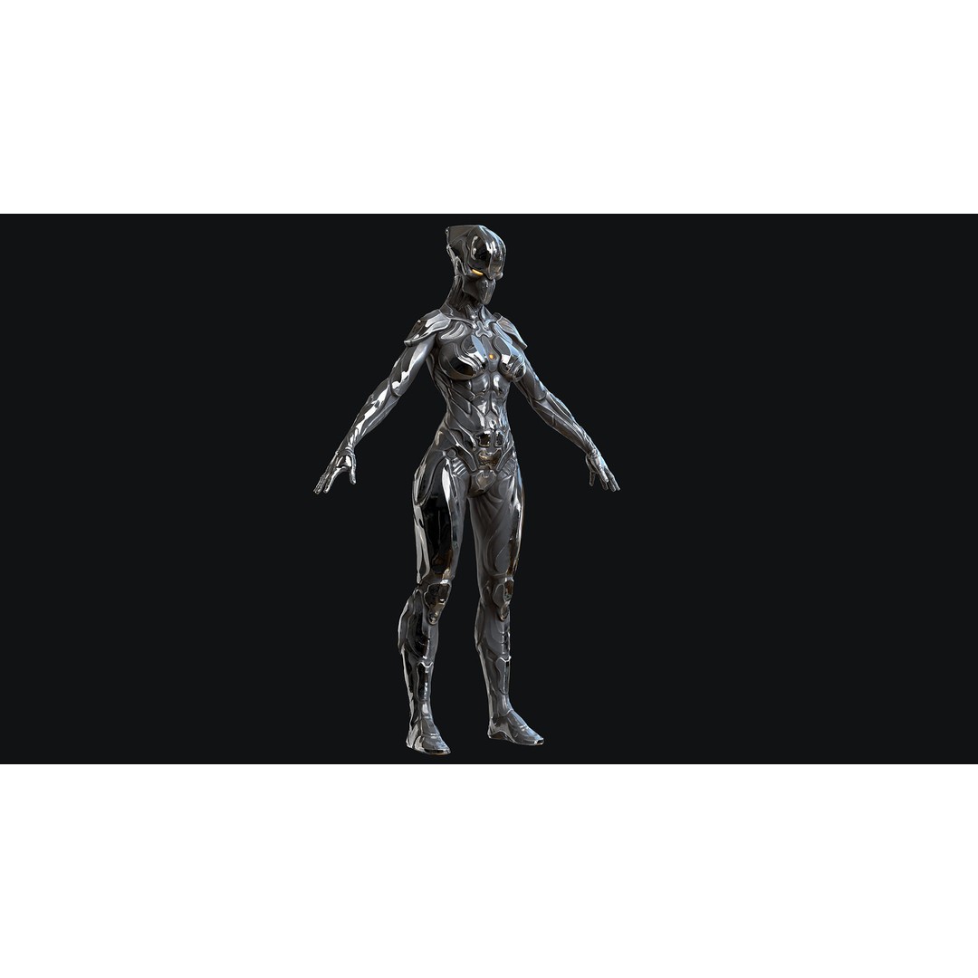 Sci-Fi Robot 3D Model – Low Poly Animated Game Asset, FBX - View 8