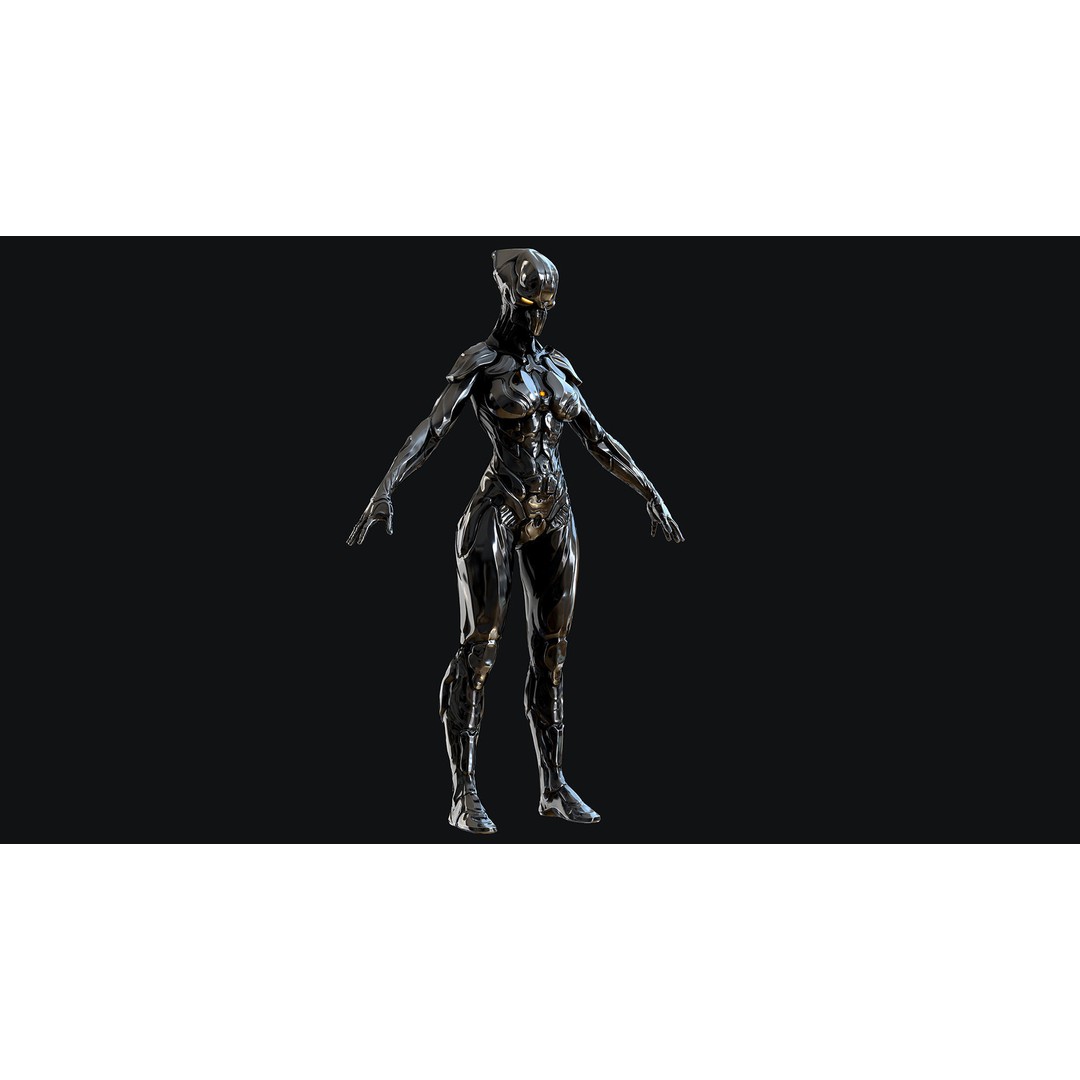 Sci-Fi Robot 3D Model – Low Poly Animated Game Asset, FBX - View 9