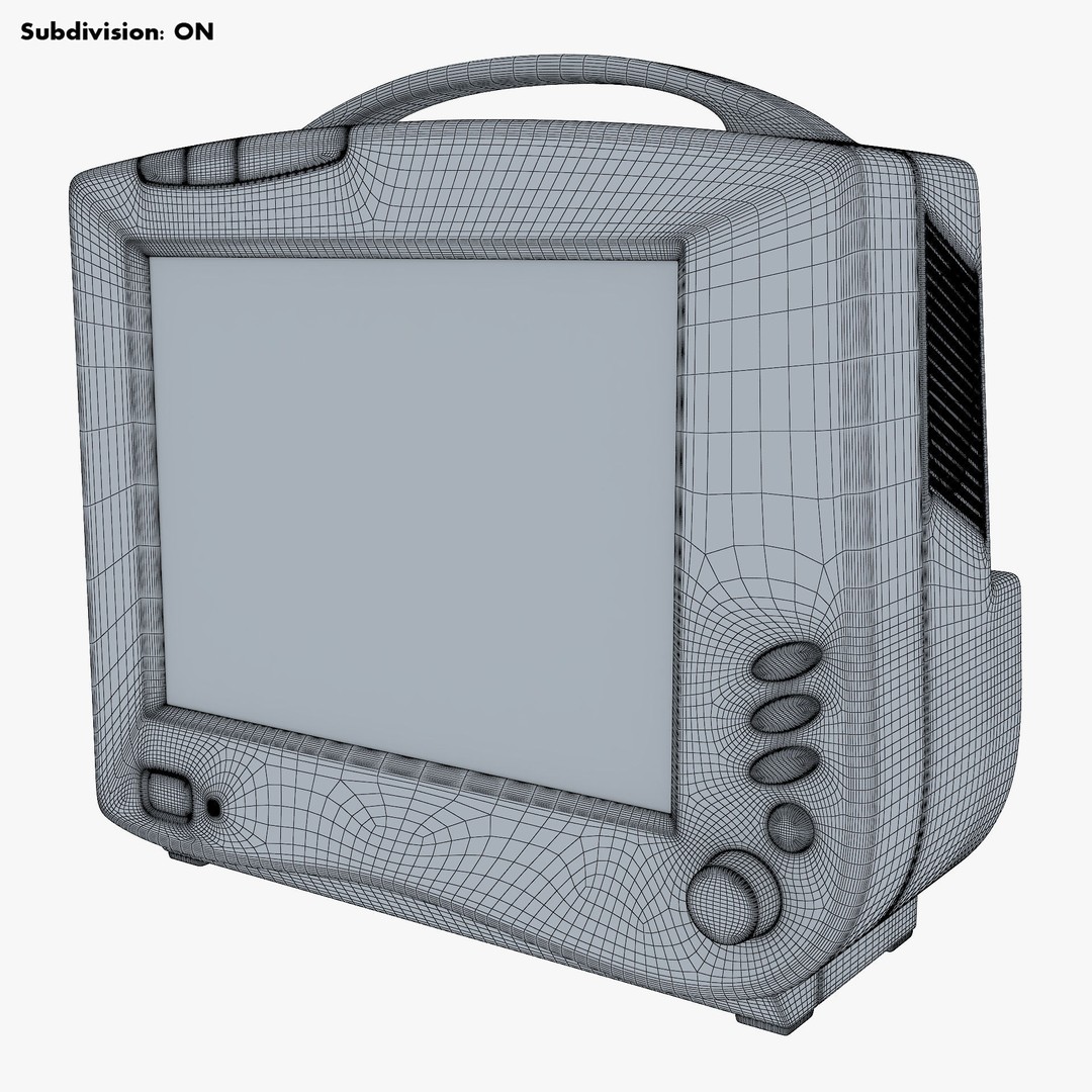 Medical Monitor 3D Model – High Poly PBR Asset, FBX, OBJ - View 13