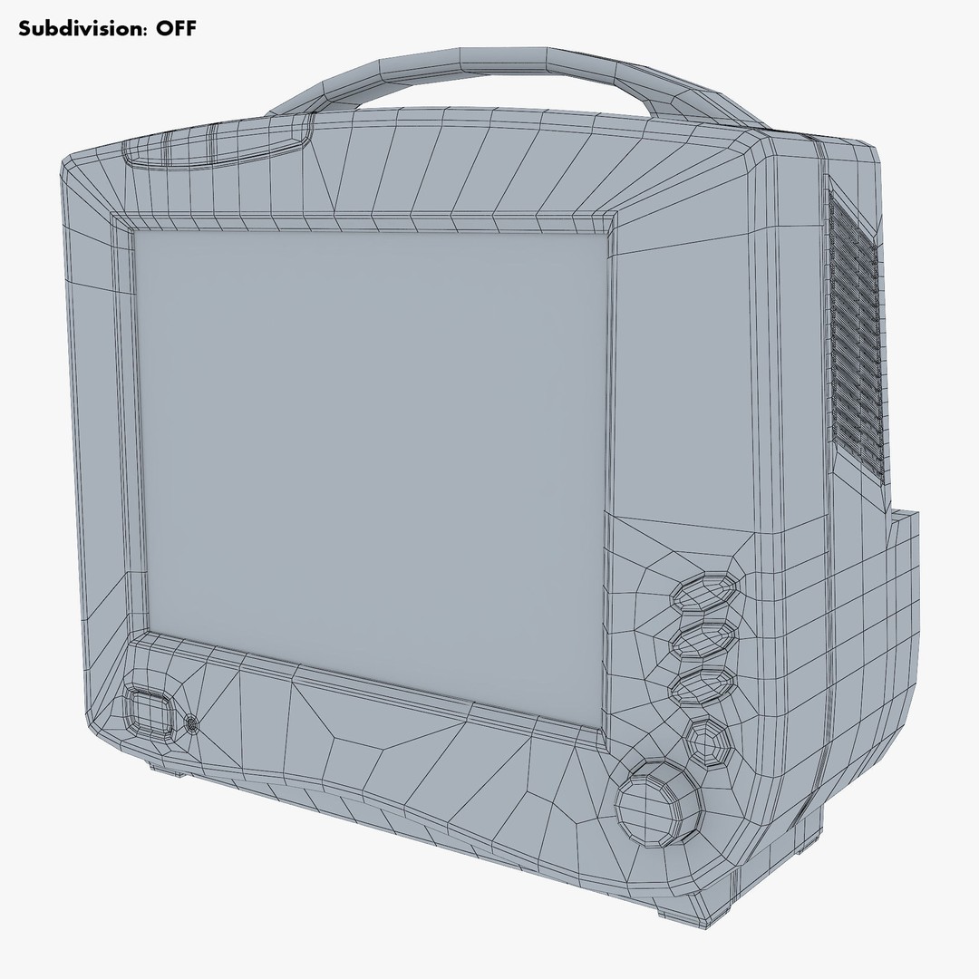 Medical Monitor 3D Model – High Poly PBR Asset, FBX, OBJ - View 14