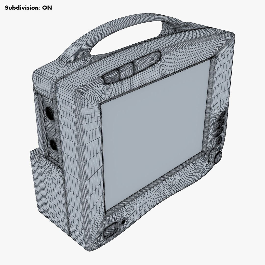 Medical Monitor 3D Model – High Poly PBR Asset, FBX, OBJ - View 17