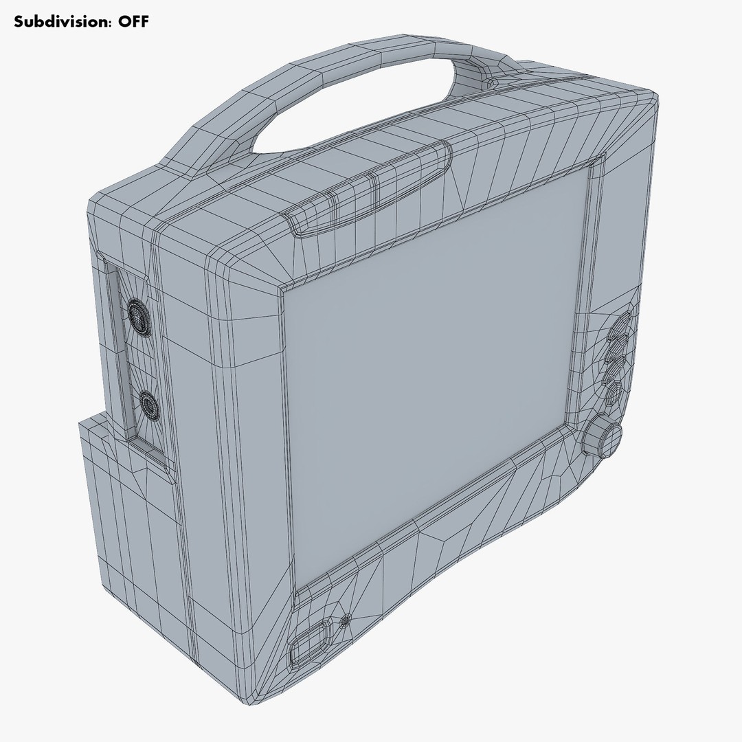 Medical Monitor 3D Model – High Poly PBR Asset, FBX, OBJ - View 18