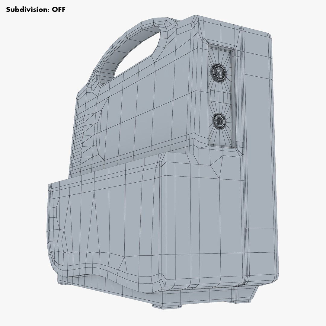 Medical Monitor 3D Model – High Poly PBR Asset, FBX, OBJ - View 24
