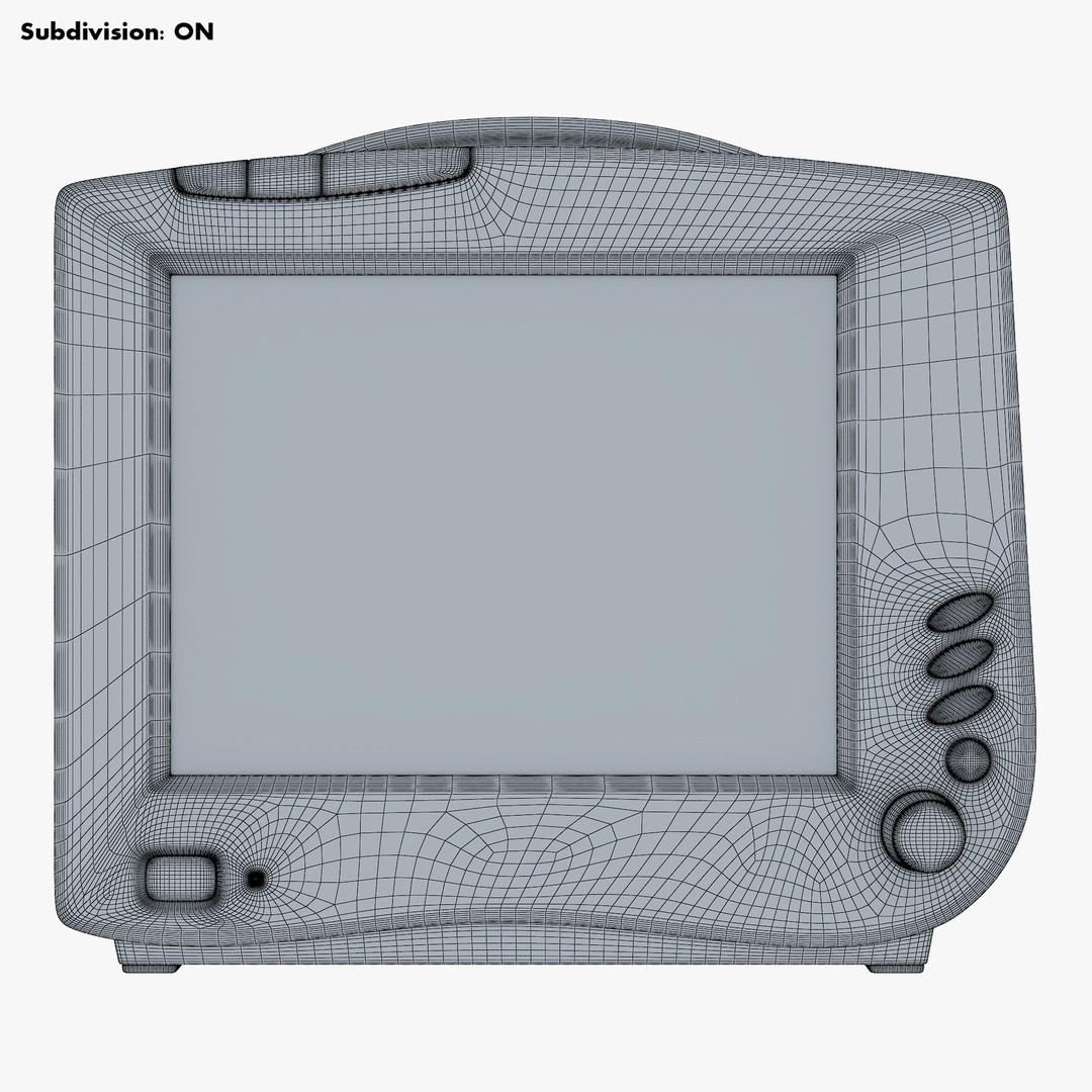 Medical Monitor 3D Model – High Poly PBR Asset, FBX, OBJ - View 25