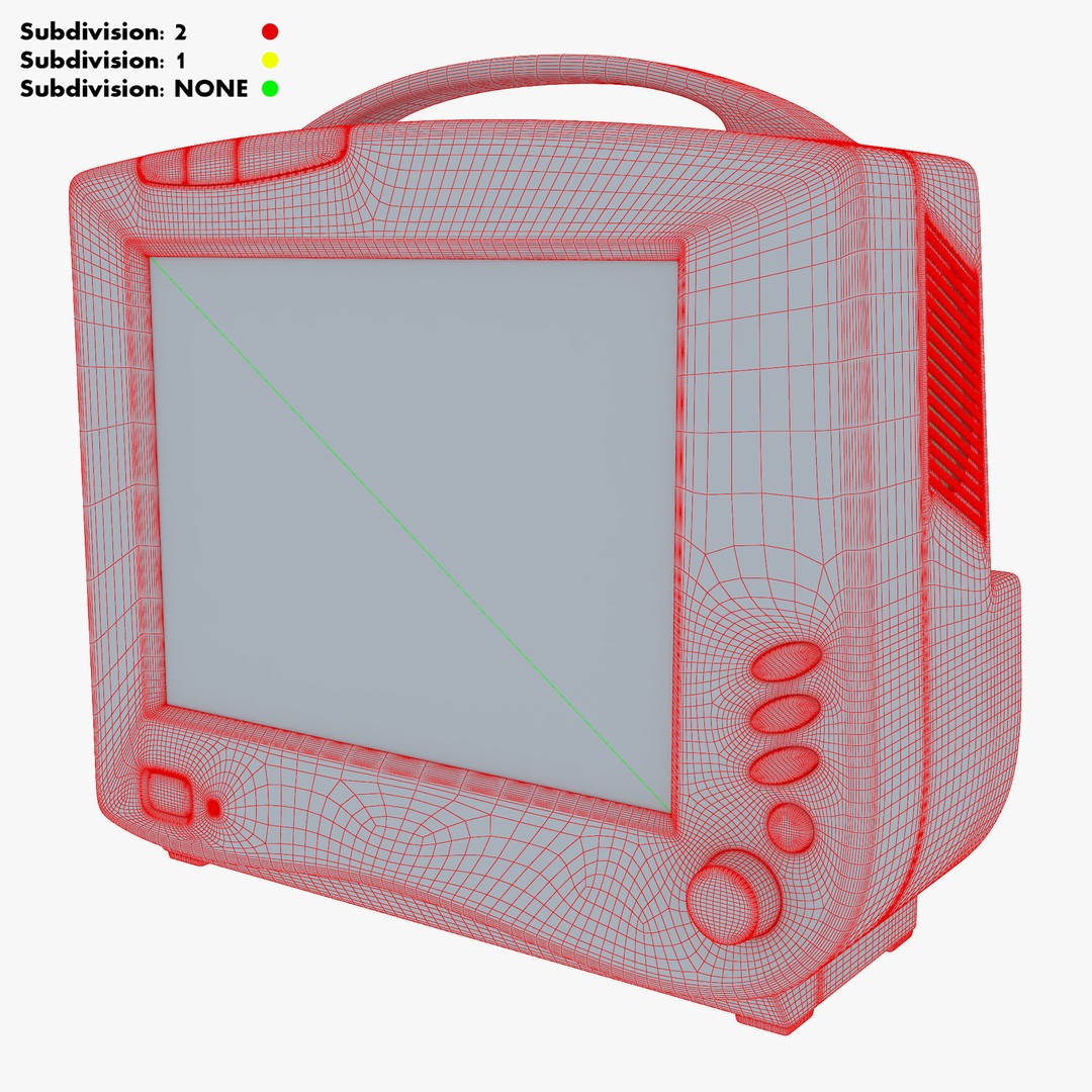 Medical Monitor 3D Model – High Poly PBR Asset, FBX, OBJ - View 36