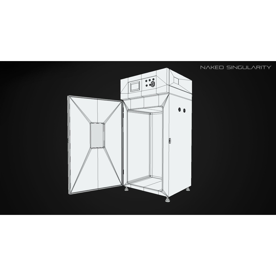 Hot Air Oven 3D Model – Low Poly PBR Laboratory Equipment, FBX