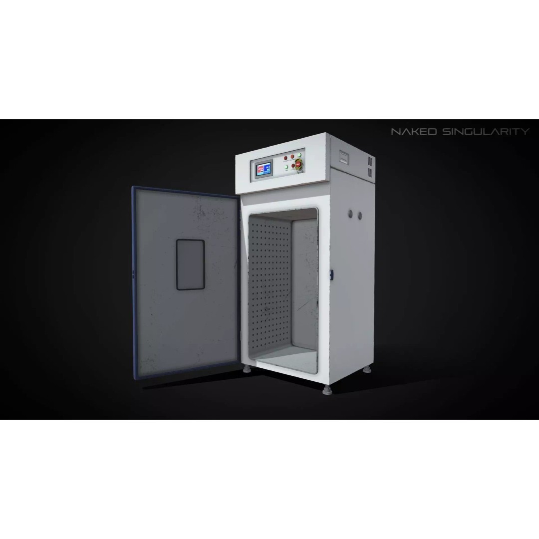 Hot Air Oven 3D Model – Low Poly PBR Laboratory Equipment, FBX - View 2