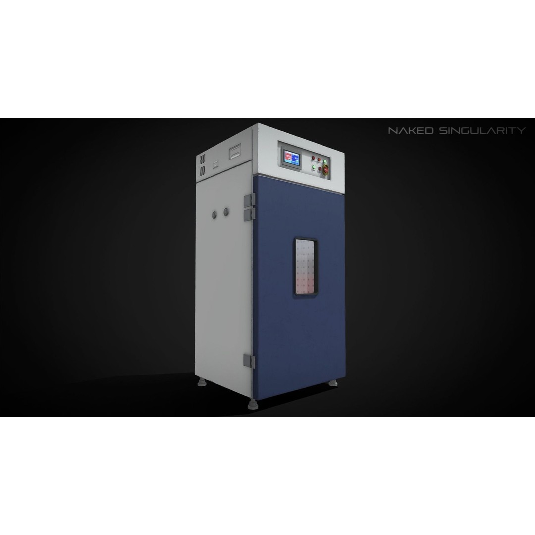 Hot Air Oven 3D Model – Low Poly PBR Laboratory Equipment, FBX - View 4