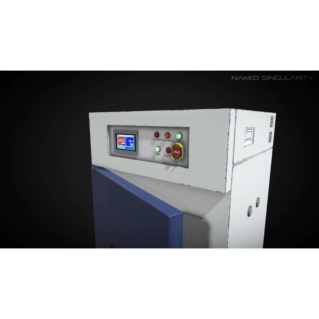 Hot Air Oven 3D Model – Low Poly PBR Laboratory Equipment, FBX - View 5