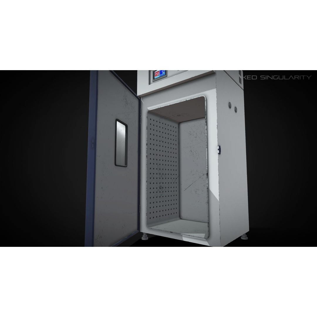 Hot Air Oven 3D Model – Low Poly PBR Laboratory Equipment, FBX - View 9