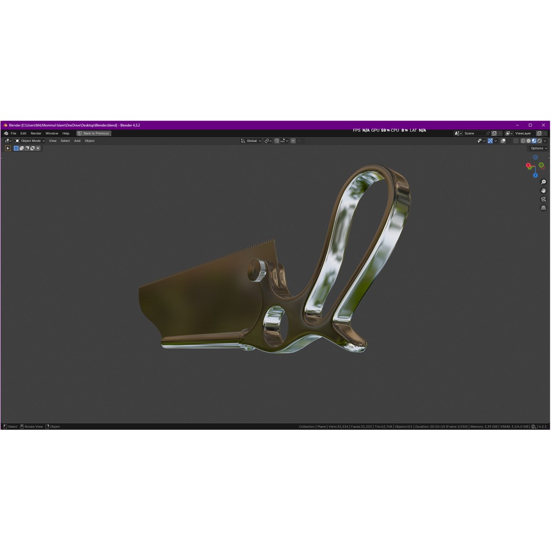 Satterlee Bone Saw 3D Model – High Poly Medical Asset, FBX, OBJ - View 13