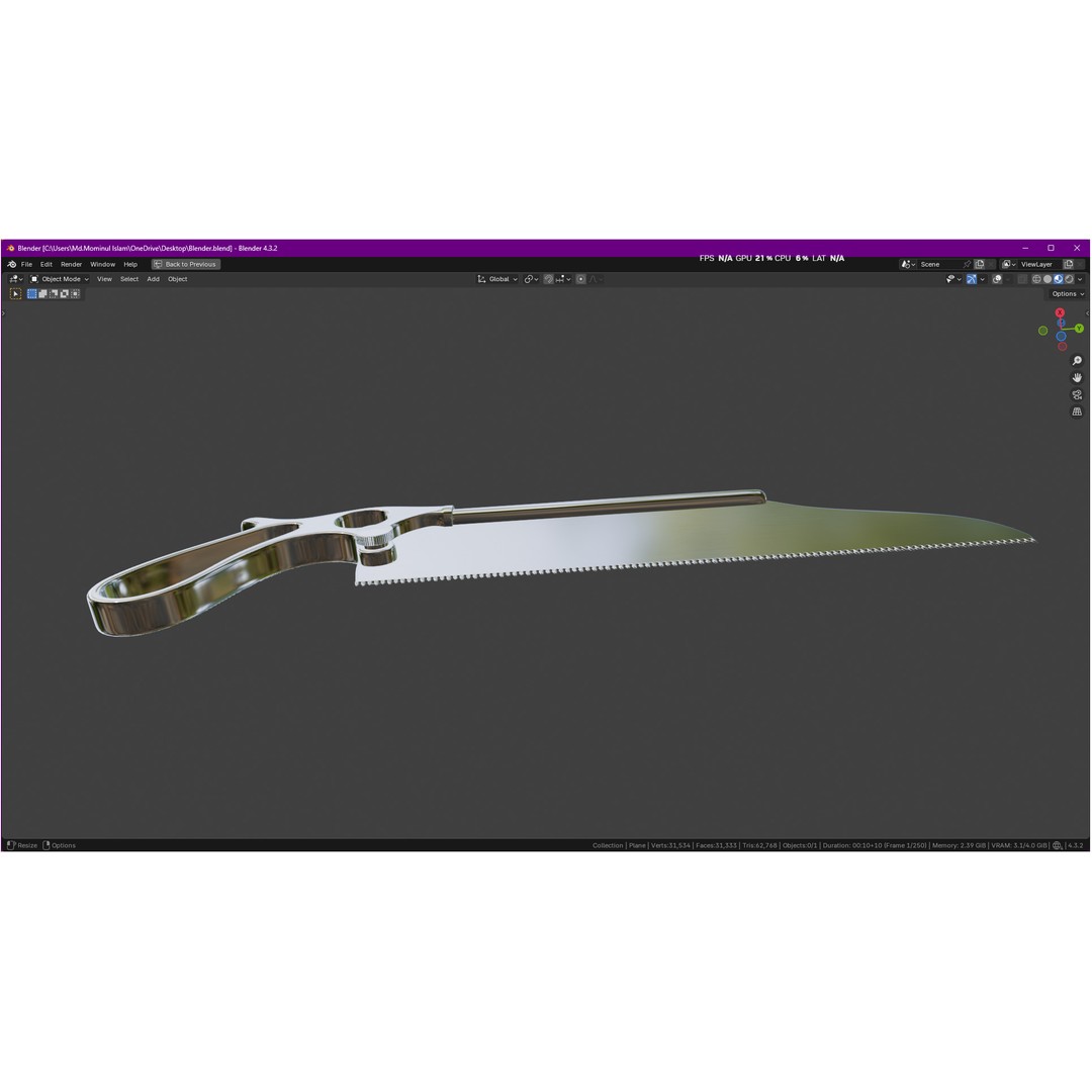 Satterlee Bone Saw 3D Model – High Poly Medical Asset, FBX, OBJ - View 17