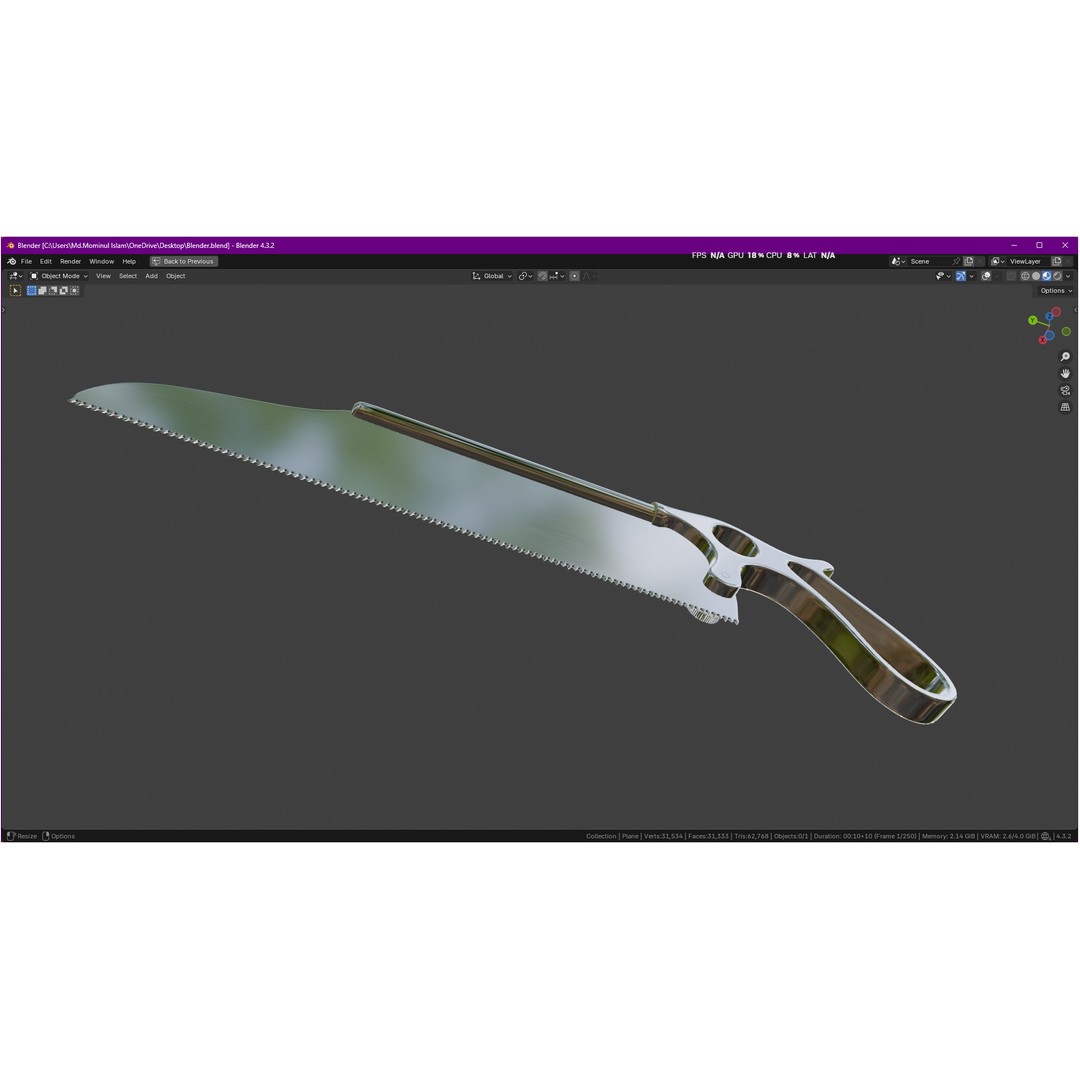 Satterlee Bone Saw 3D Model – High Poly Medical Asset, FBX, OBJ - View 18
